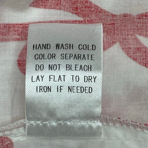 BiBi Bow Ribbon Button Down Holiday Blouse Size Small - Picture 8 of 10